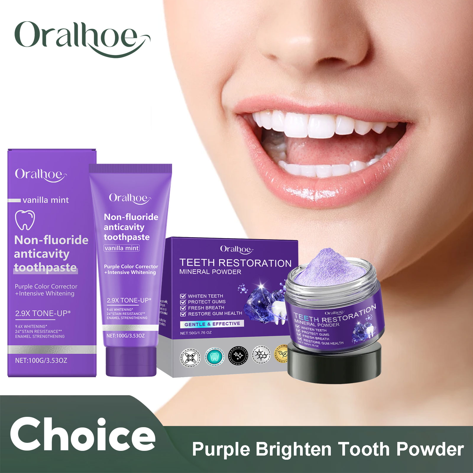Teeth Whitening (Bleaching) - 치아 복원 미네랄 파우더 치아 미백,